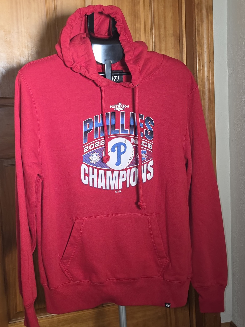 47 Brand Red Phillies Champions Crewneck Hoodie